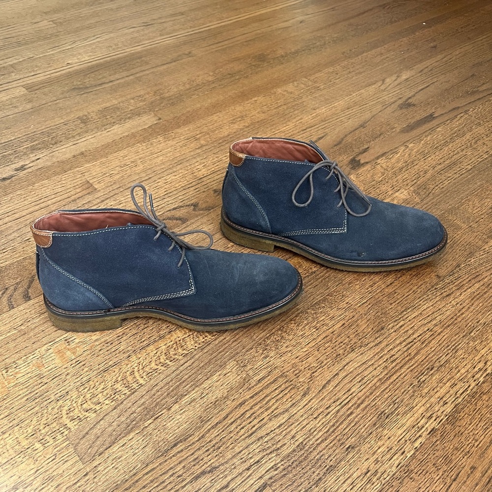 Johnston & Murphy Blue Suede Boot